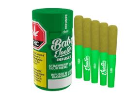 Baby Jeeter Infused Strawberry Sour Diesel Pre-Roll - Baby Jeeter Infused Strawberry Sour Diesel 5 X 0.5G